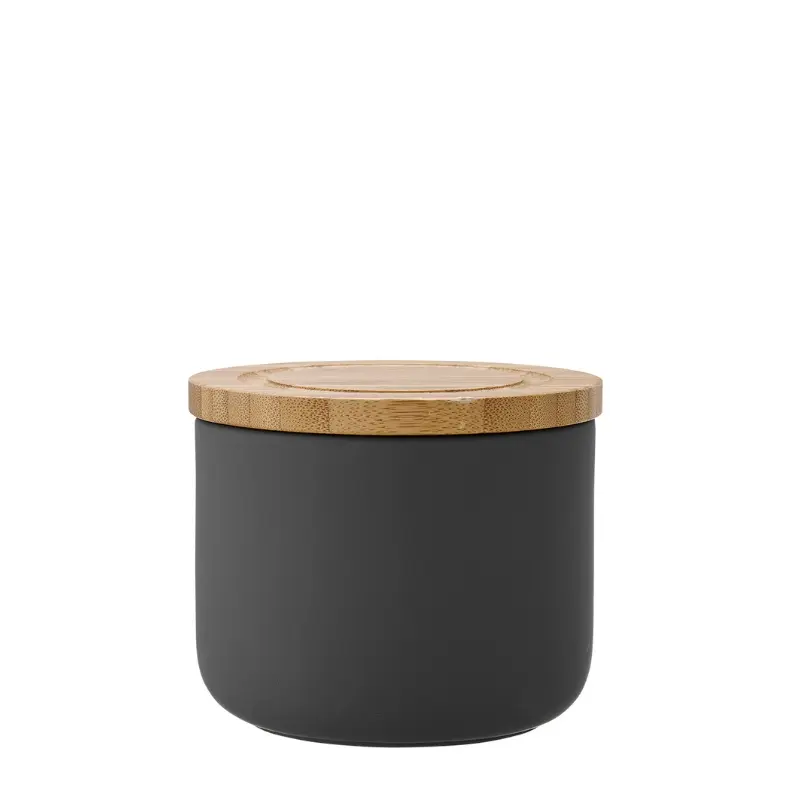 [LA61083] Stak Oppbevaringskrukker Mørkegrå (9cm)