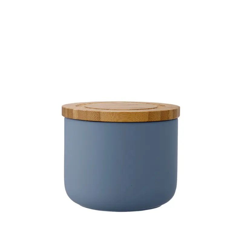 [LA61086] Stak Oppbevaringskrukker Matt Blå (9cm)