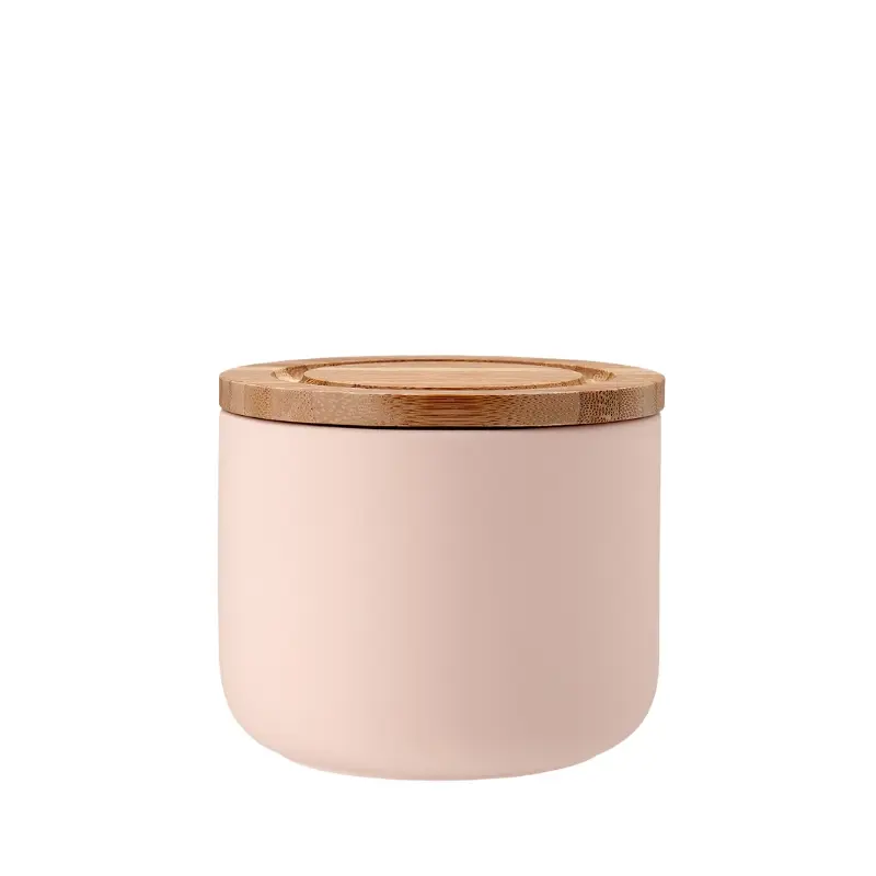 [LA61160] Stak Oppbevaringskrukker Matt Rosa (9cm)