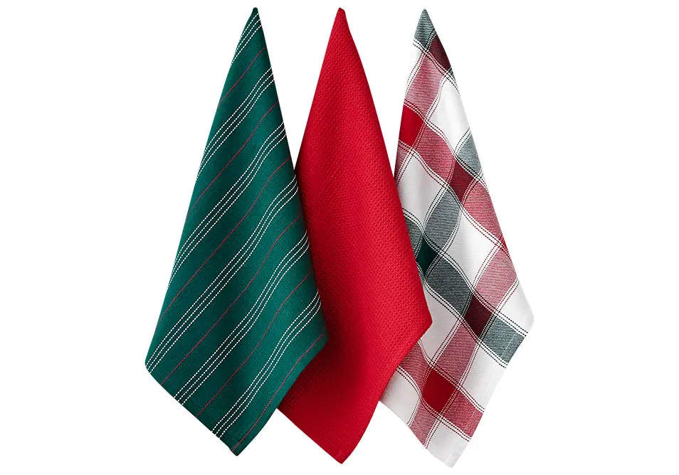 [LA73572-01] Christmas Brick Assortert 3pk Kjøkkenhåndklær (Set 1)