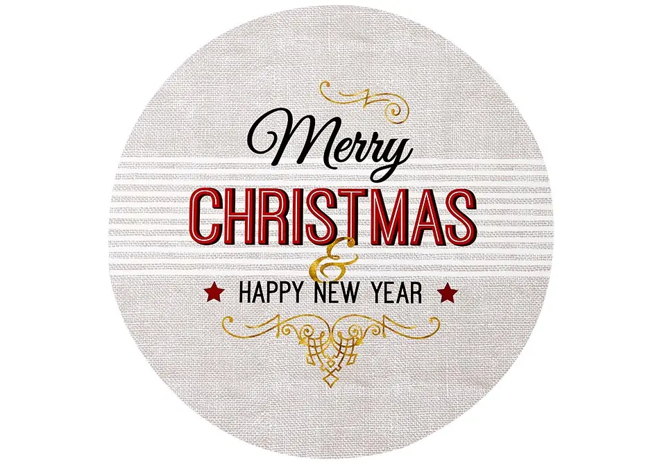 [LA73561] Merry Christmas Hardboard Text Placemat 4stk