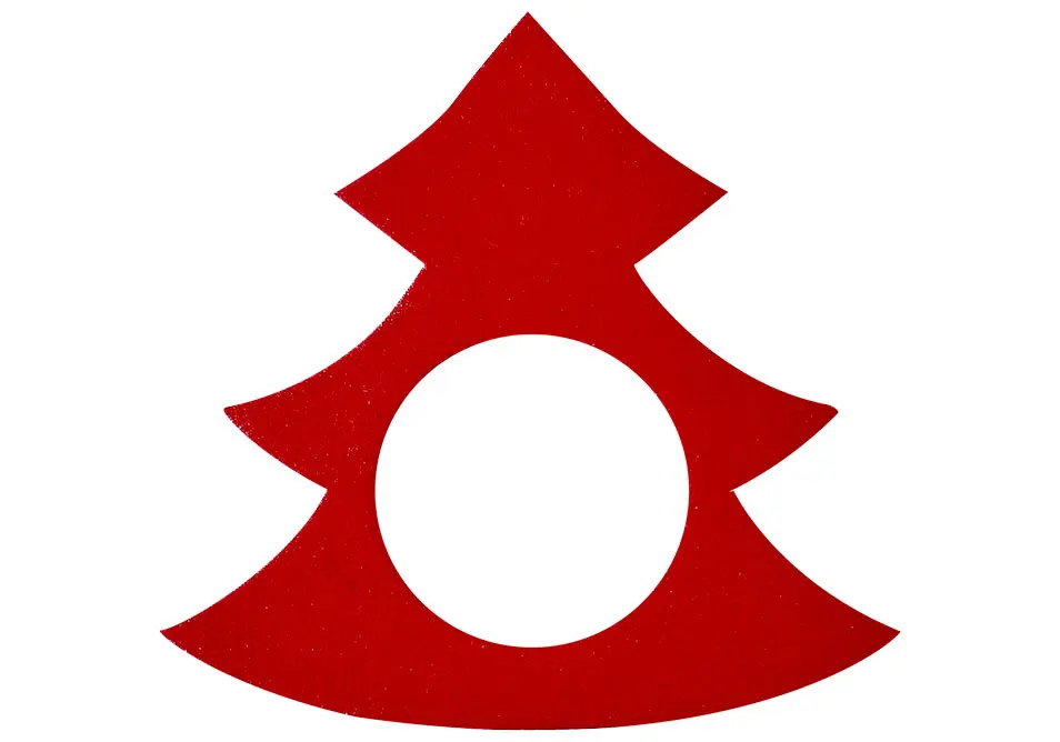 [LA73580] Cutie Juletre Rød Serviettringer 6pk