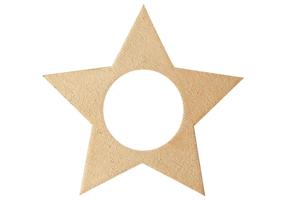 [LA73581] Cutie Christmas Star Gold Napkin Rings 6pk