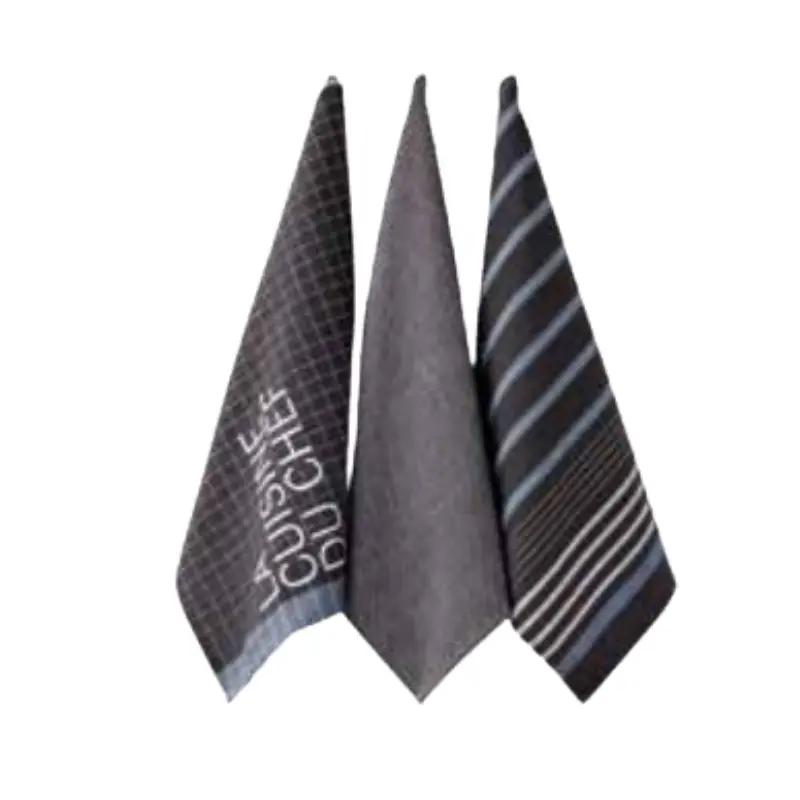 [LA32223-02] La Cuisine Kjøkkenhåndkle 3pk (grå)